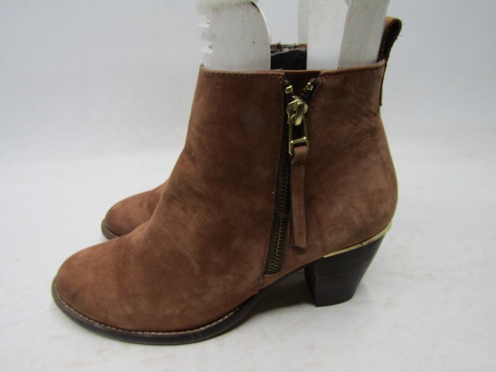 Steve Madden Womens Size 8.5 M Brown Suede Zip Ankle Fashion Boots